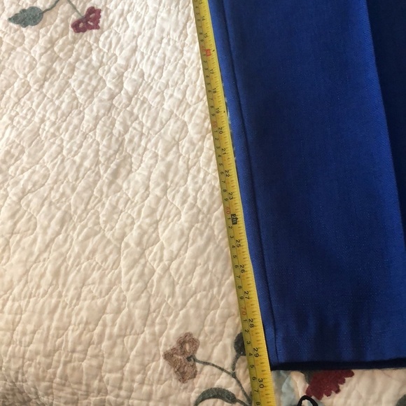 VTG  2 piece Cobalt Blue and white Pantsuit - Picture 16 of 16